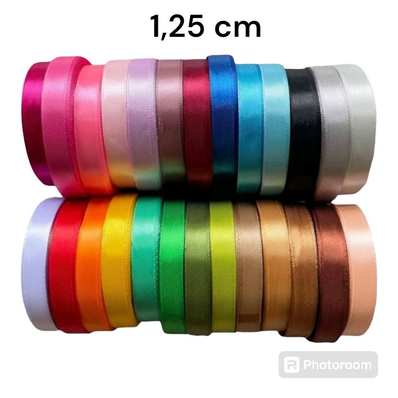 

Pita Satin Lebar 1,25cm/Pita Buket/Pita Kado