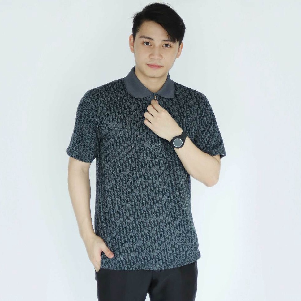 KODE C36G Kaospolos  Kaos kerah pria  kaos korea saku dewasa motip batik  kaos polo shirt kode 2