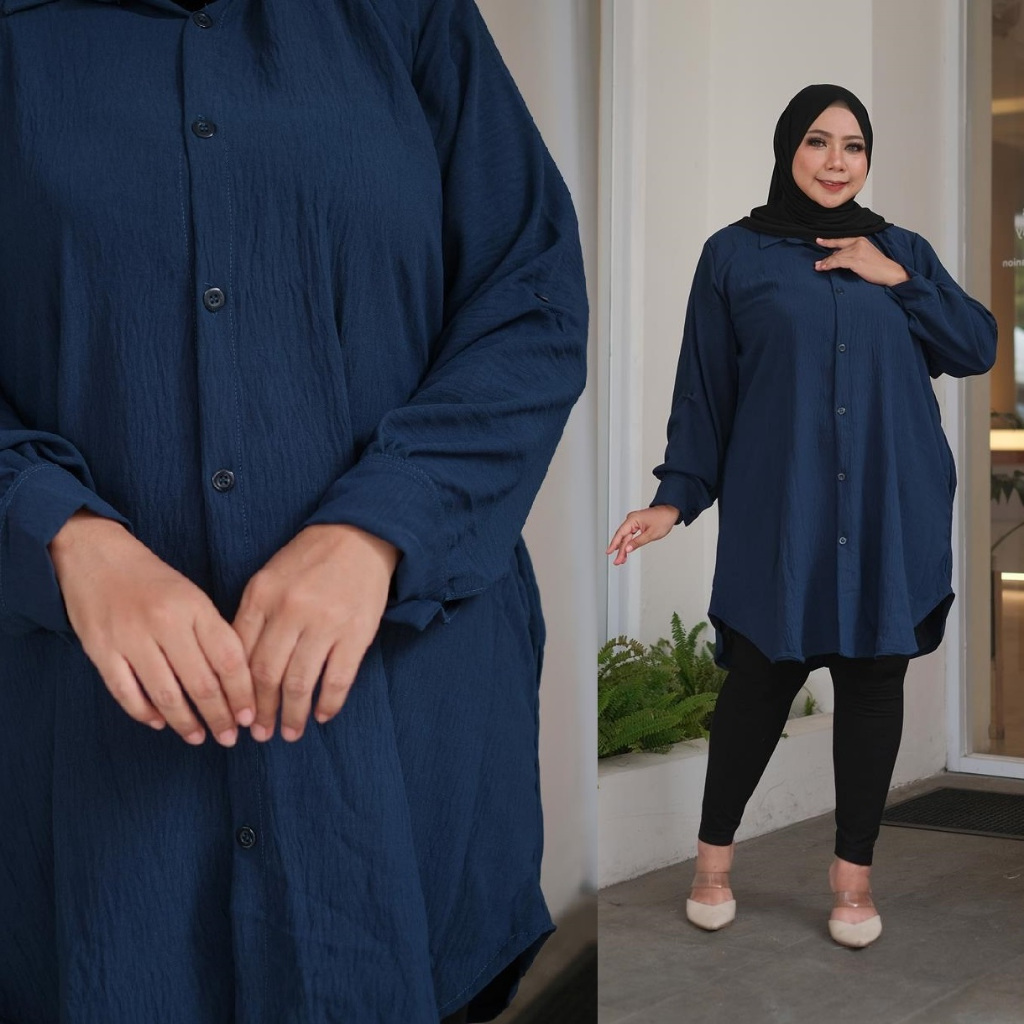 Atasan Jumbo Murah 5L XXXXL LD 140 130 120 110 ukuran besar warna komplit Crinkle Airflow halus tuni