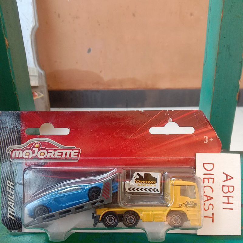 Majorette trailer truck man tgs towing service transporters kuning diecast majorette truck pengangku