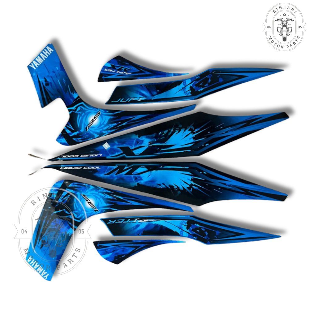 striping yamaha jupiter mx old 135 2009 2010 hitam biru sticker stiker stripping lis body Jupiter MX