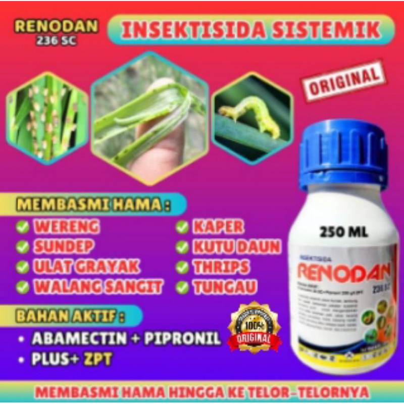RENODAN PEMBASMI HAMA WERENG, WALANG SANGIT, SUNDEP, KUPU PUTIH, TELUR ULAT, ULAT GRAYAK, DLL