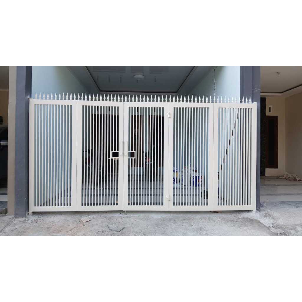 pagar lipat minimalis ornamen jarum