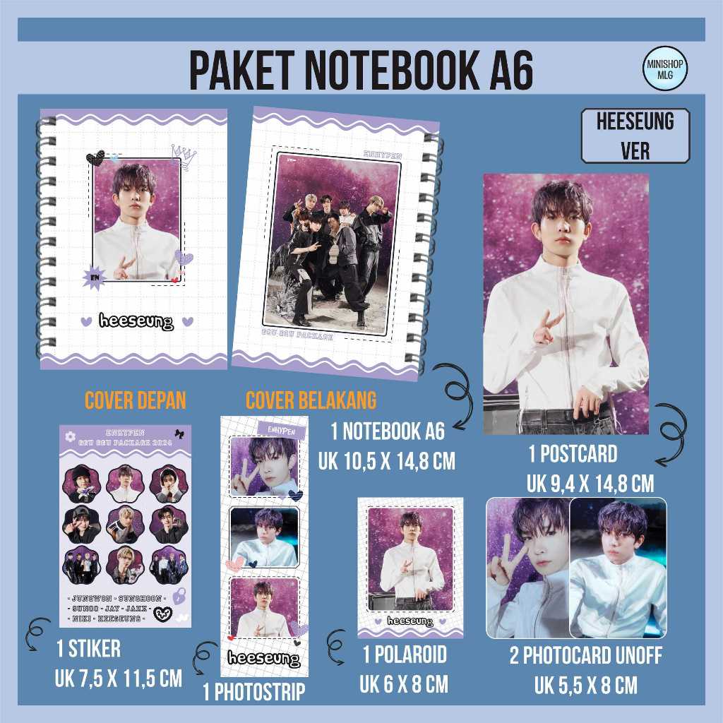 

(FREEBOX) PAKET HEMAT NOTEBOOK ENHYPEN GGU PACKAGE 2024 - FANKIT NOTEBOOK BERGARIS ENHYPEN GGU PACKAGE UNFFOCIAL