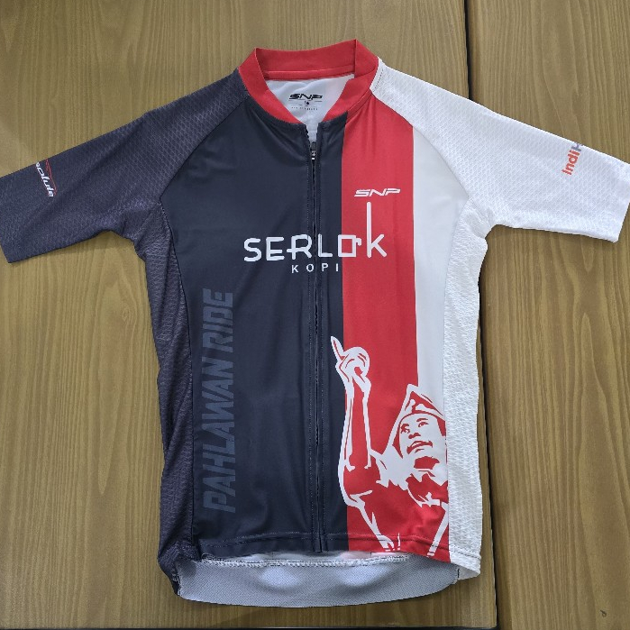 PRELOVED SNP BAJU JERSEY SEPEDA PRIA LENGAN PENDEK - Kemerdekaan - L