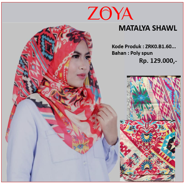 ZOYA Matalya Shawl-Kerudung Pashmina Zoya