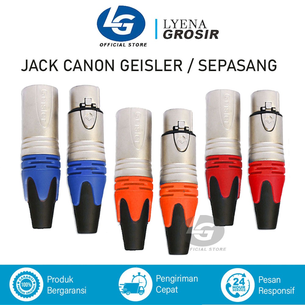 JACK CANON XLR MALE / FEMALE JEK SEPASANG 2PCS JEK COWO CEWE GEISLER 0324-0323
