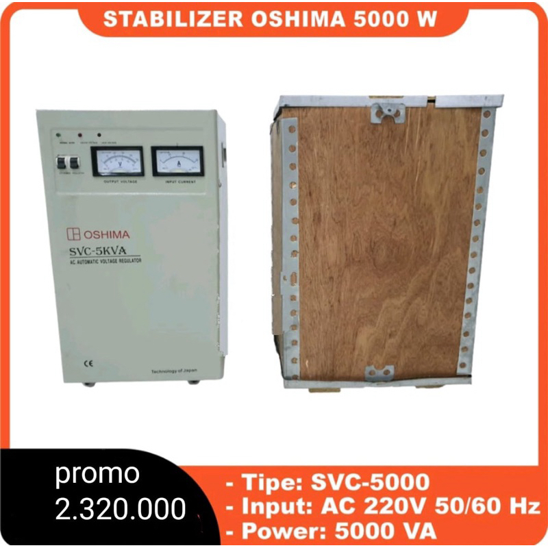 Stabilizer Oshima 5000Watt 5000 Watt 5000W Svc 5000