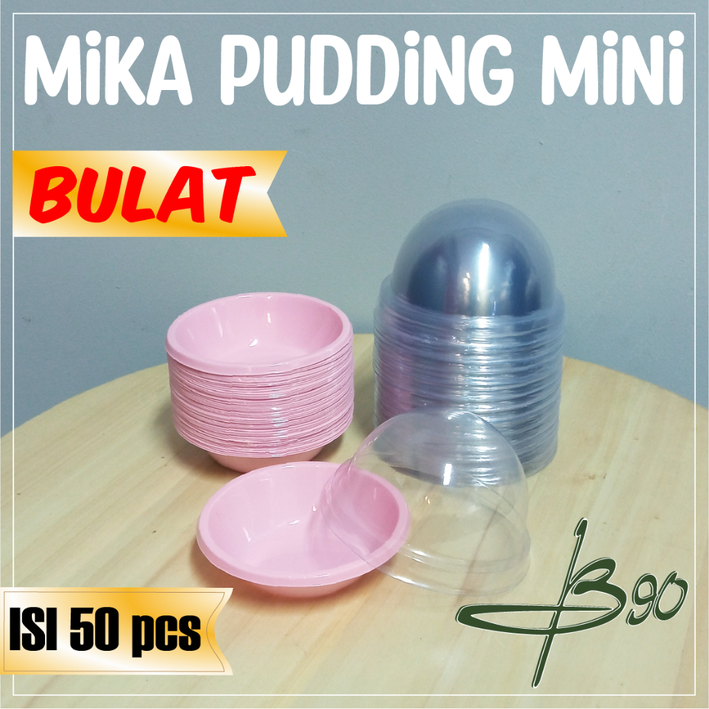 MIKA TRAY PUDDING MINI bulat 50 PCS