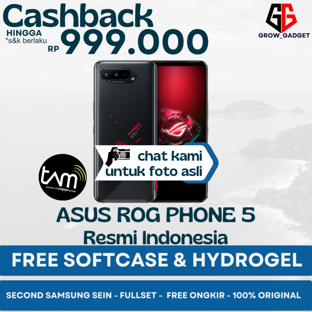 ASUS ROG PHONE 5 8/128GB 12/256GB GARANSI RESMI INDONESIA