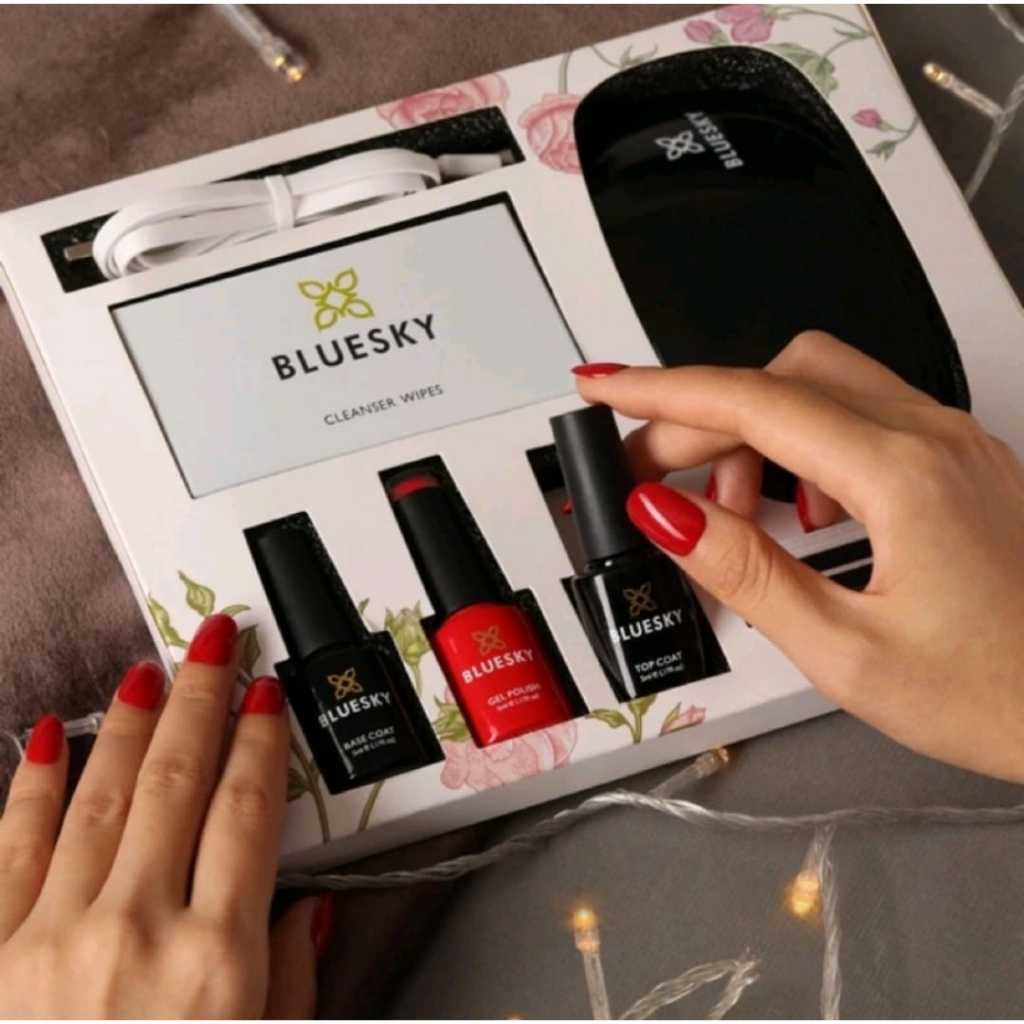 KUTEK SET HALAL BLUESKY MINI STARTER KIT / GEL POLISH / KUTEK GEL HALAL / MANICURE / PEDICURE / PAKE