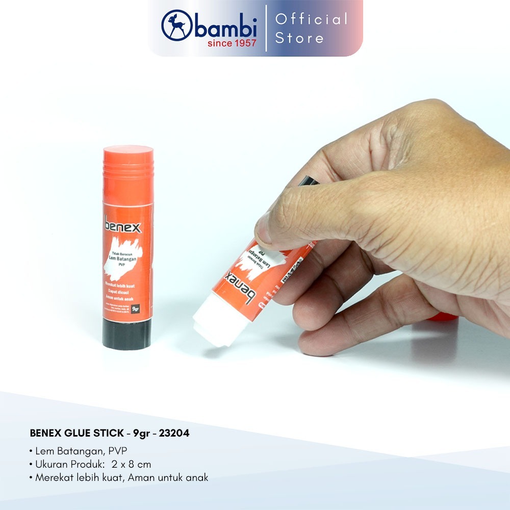 

Benex Glue Stick / Lem Kertas / Lem Batangan PVP 9g - 23204