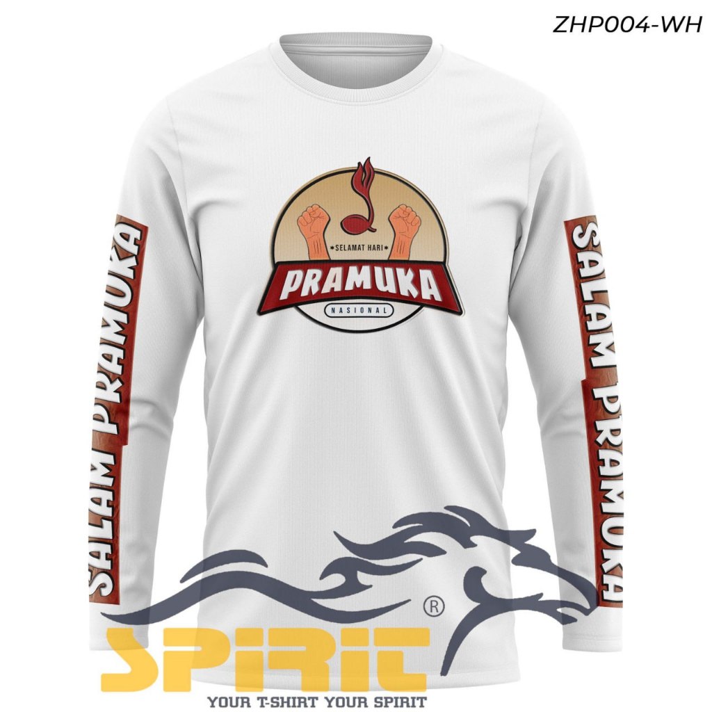 Kaos Pramuka Pembina Lengan Panjang Pria Wanita baju Lapangan  Pramuka penggalang Katun 24s Premium