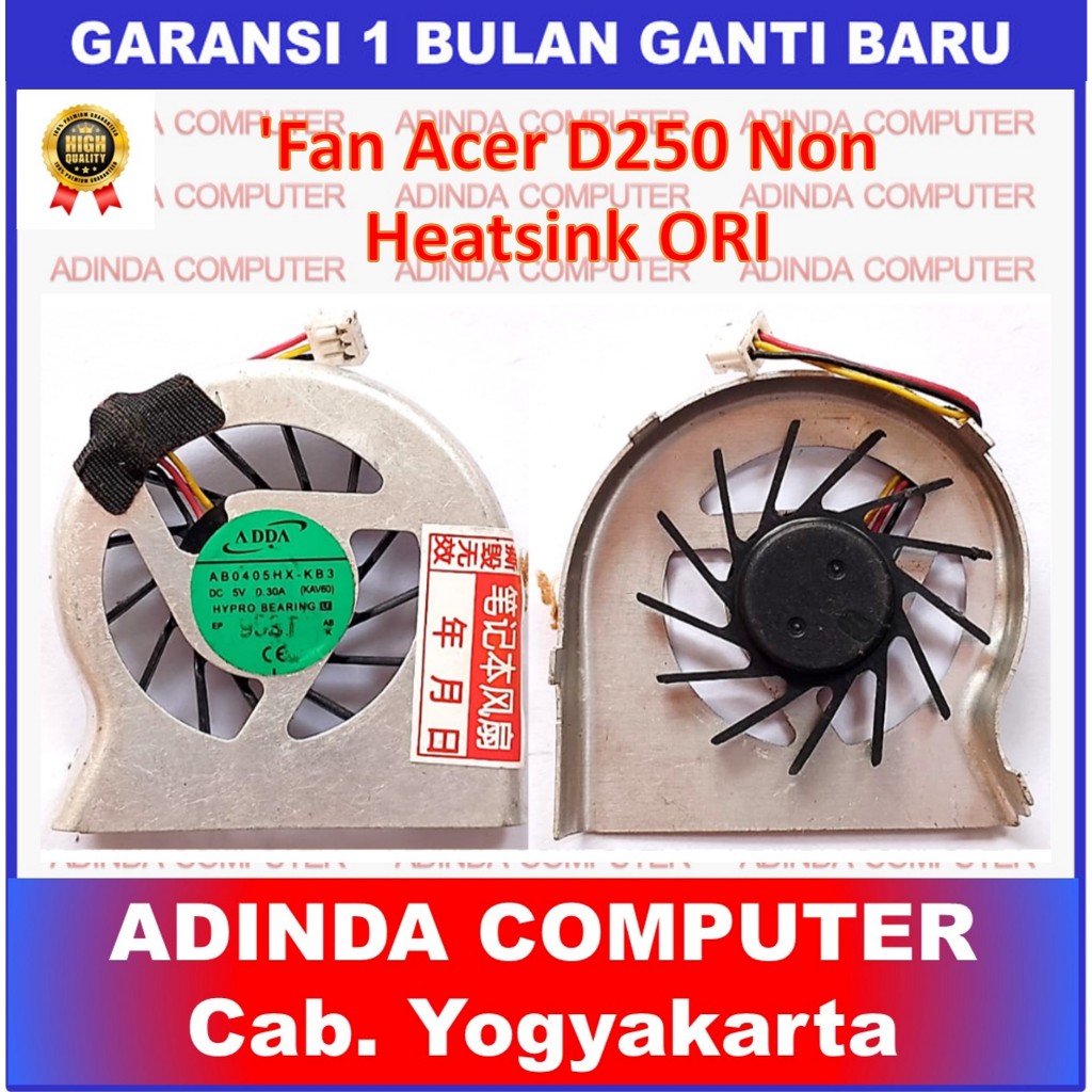 Fan Acer Kipas Acer ZG5 D250 AOD250 P531H KAV60 KAVA0 Non Heatsync