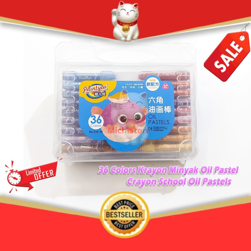 

MU - 0863 - 36 Colors Krayon Minyak Oil Pastel Crayon School Oil Pastels