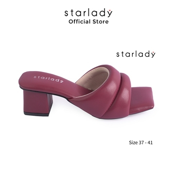Starlady Sandal Heels Wanita Carolines Maroon