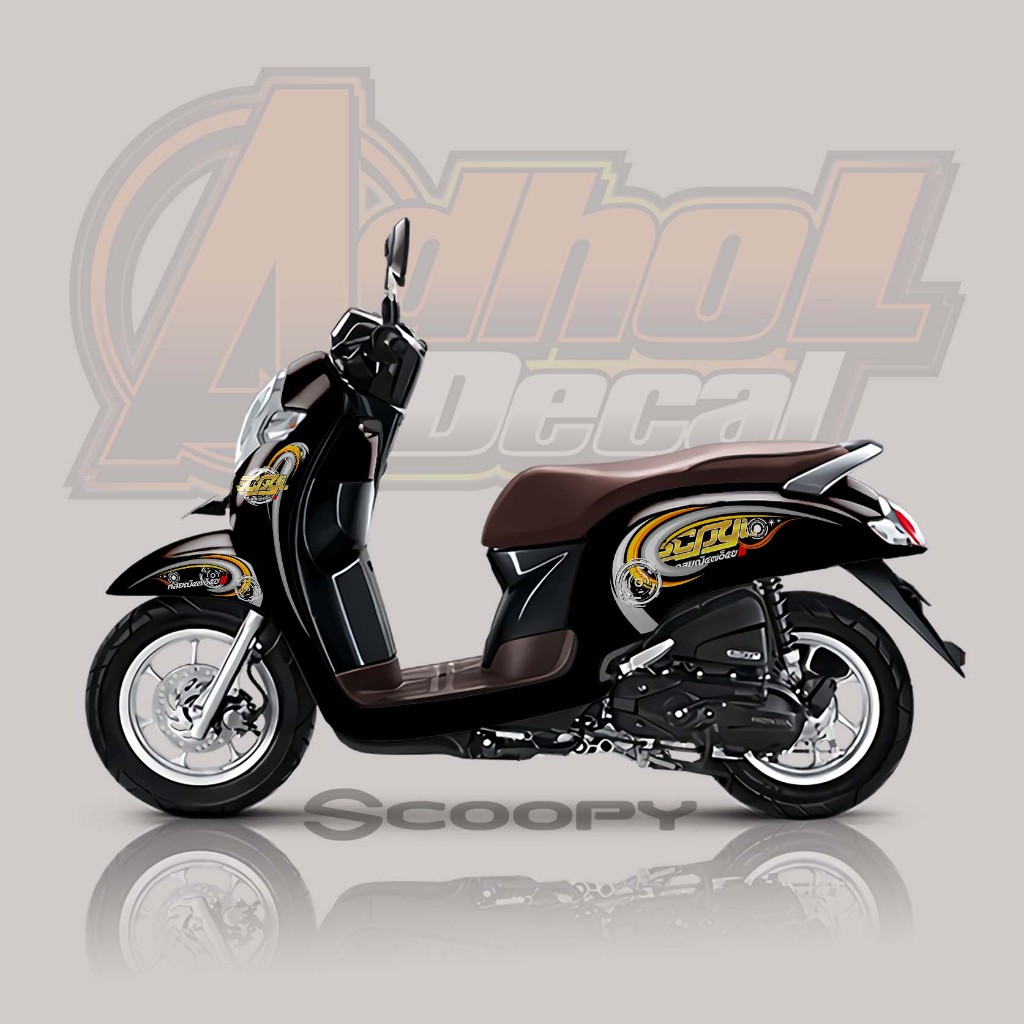 STICKER STRIPING VARIASI SCOOPY | STRIPING HONDA SCOOPY 2017 2018 2019 2020 SIMPLE MOTIF 016