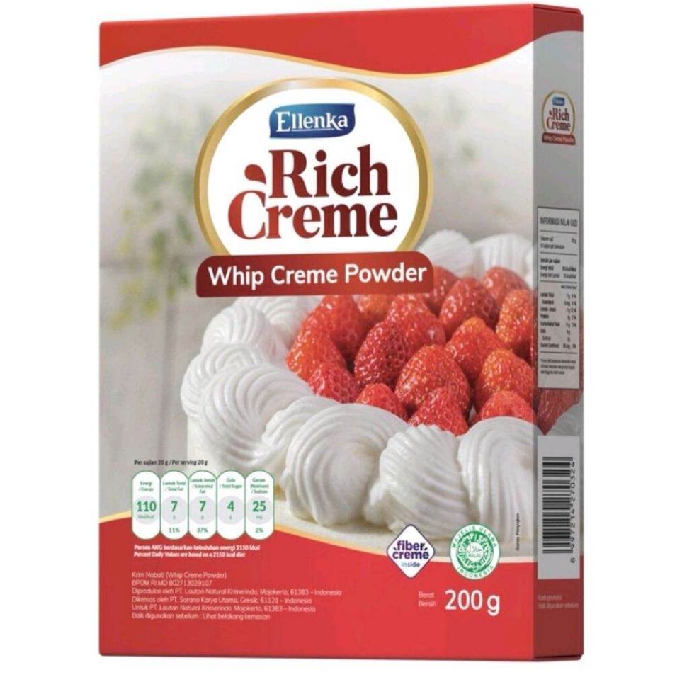 

KODE VTHS Rich Creme Whip Cream 2gr Rich Creame Whipped Cream Bubuk