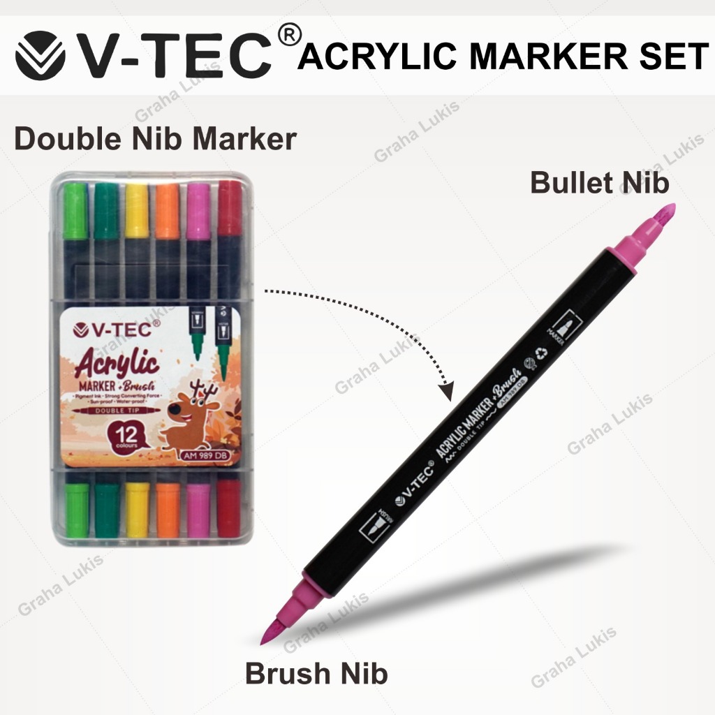 

mdn V-TEC MARKER ACRYLIC SET 12