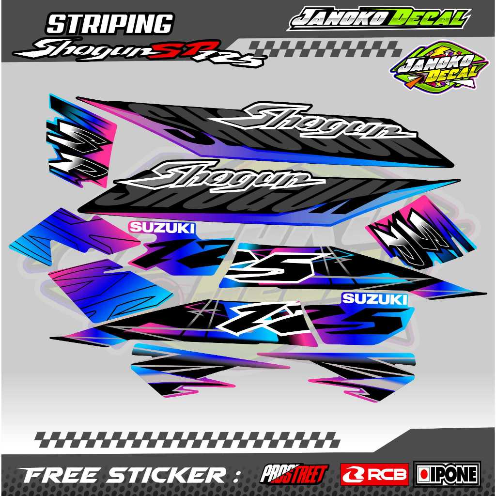 STRIPING VARIASI SUZUKI SHOGUN 125 SP / STICKER MOTOR SUZUKI SHOGUN 125 SP