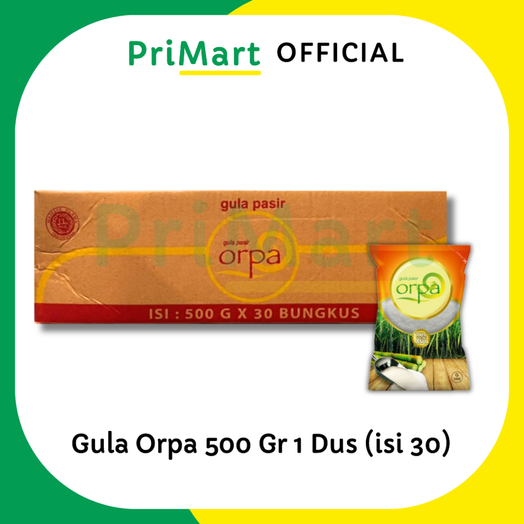 

RB Gula Orpa 250 Gr / 500 Gr dus (total 15 Kg) gula pasir putih