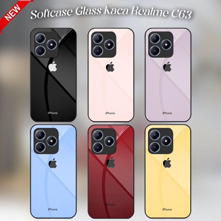 Softcase Glass Kaca Realme C63 Terbaru [SF63] Casing Handphone Realme C63 Pelindung Hp