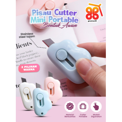 

Mini Cutter Lucu Bentuk Awan Pisau Kartun Untuk Alat Tulis Kantor Cutter Portable