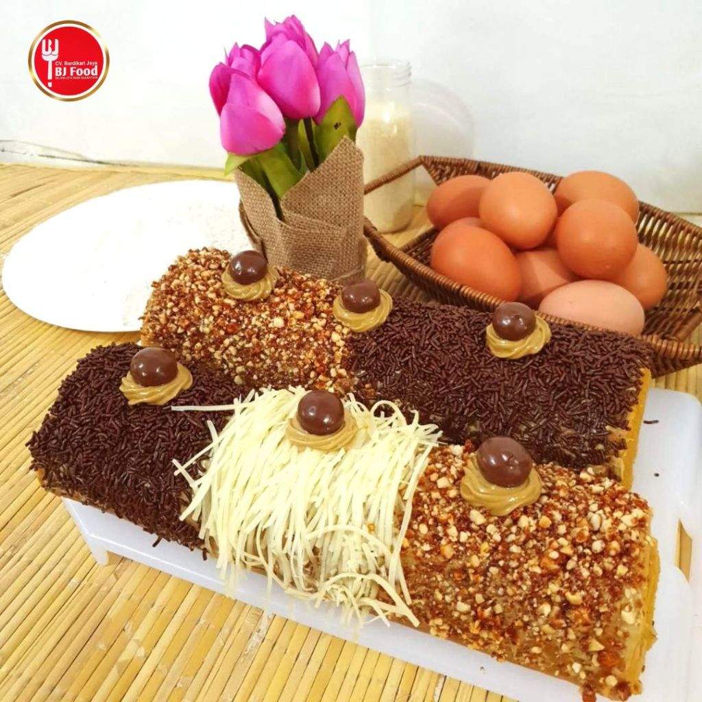 

Bolu Gulung Mocca Nougat/Bolu gulung / BJ Food Cake