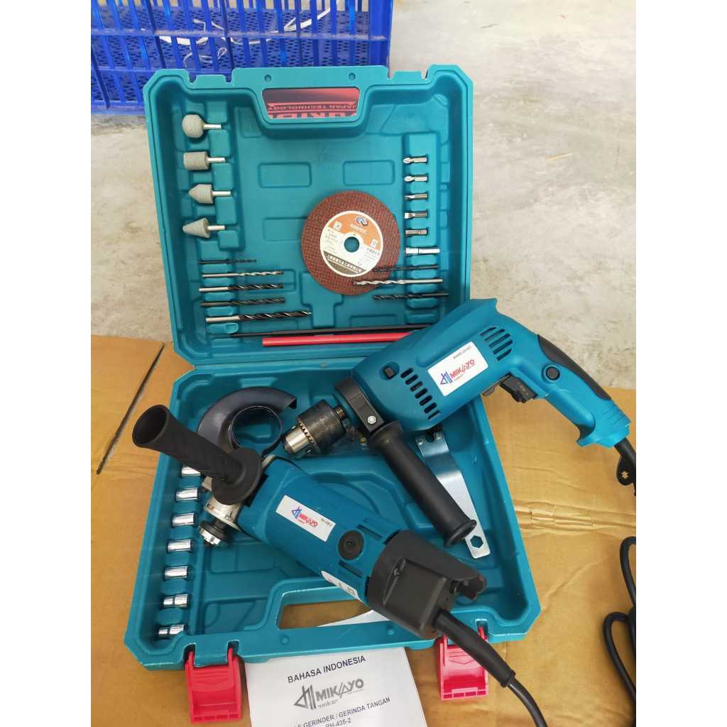 D 2 ITEM RYU Gerinda Tangan Plus Bor 10 mm RYU Paket Tekiro Ryu