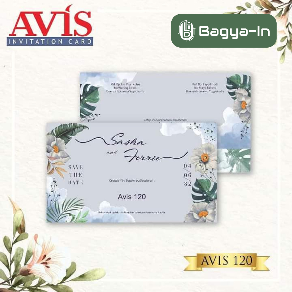 Blangko Undangan AVIS 120 / Blangko  Undangan Kosongan Murah -  isi 100pcs