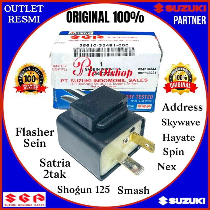 Flasher Sein SMASH SHOGUN 125 SATRIA 2TAK SPIN NEX SKYWAVE HAYATE ADDRESS dll Flaser Sen Original Su