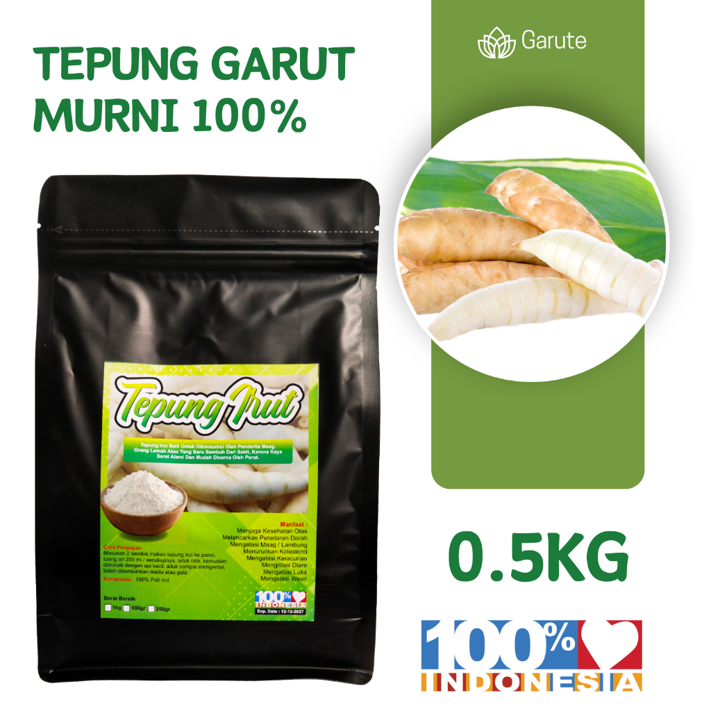 

Tepung Pati garut 0.5 kg Murni 100%/PREMIUM Tepung Pati Angkrik/Tepung Irut/Pati irut/Obat Maag/Asam Lambung/Gred/Obat Pencernaan/Obat Diare