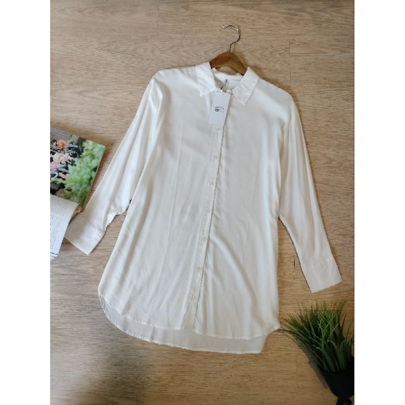 dress colorbox tunik /outer /hijab non hijab putih