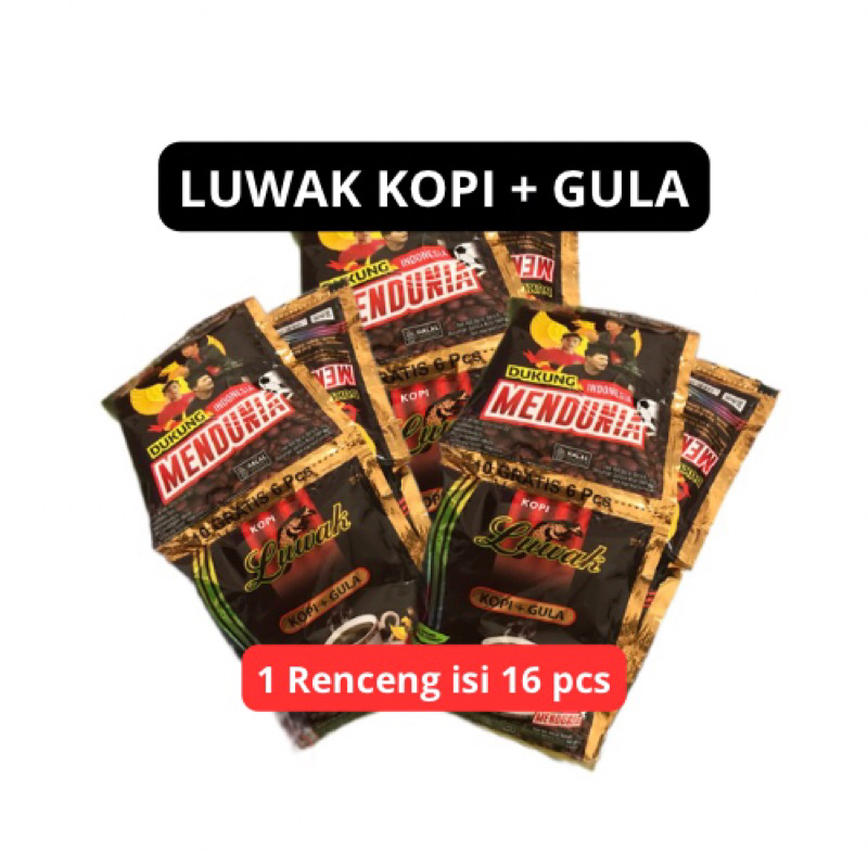 

Luwak Hitam Kopi+Gula 16 pcs/renceng