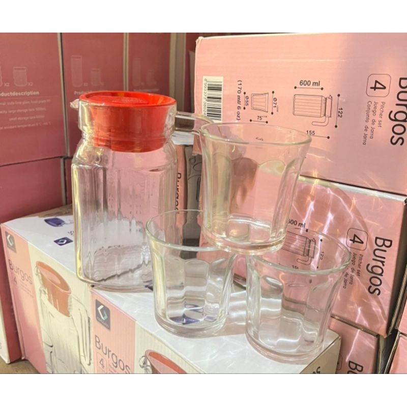 Teko kaca set gelas / teko set gelas