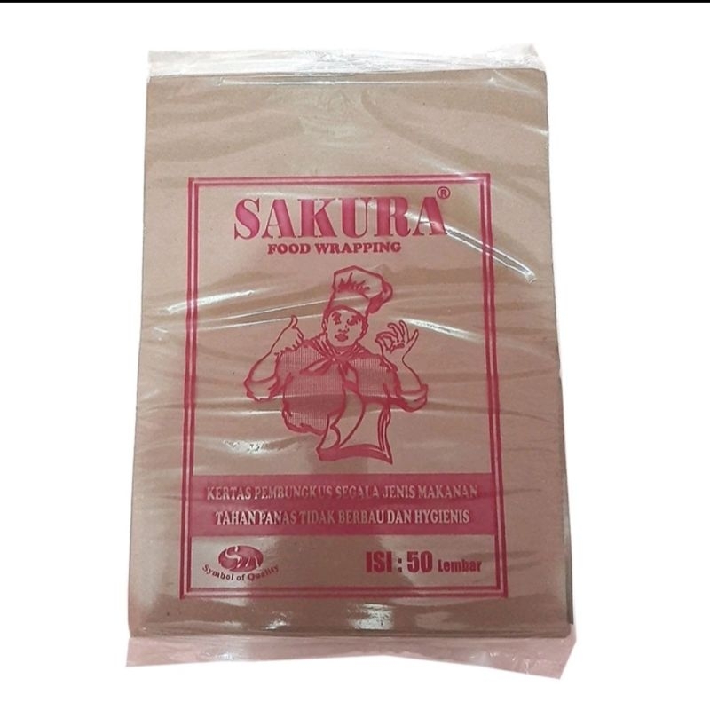 1 PAK KERTAS NASI ISI 50 LEMBAR