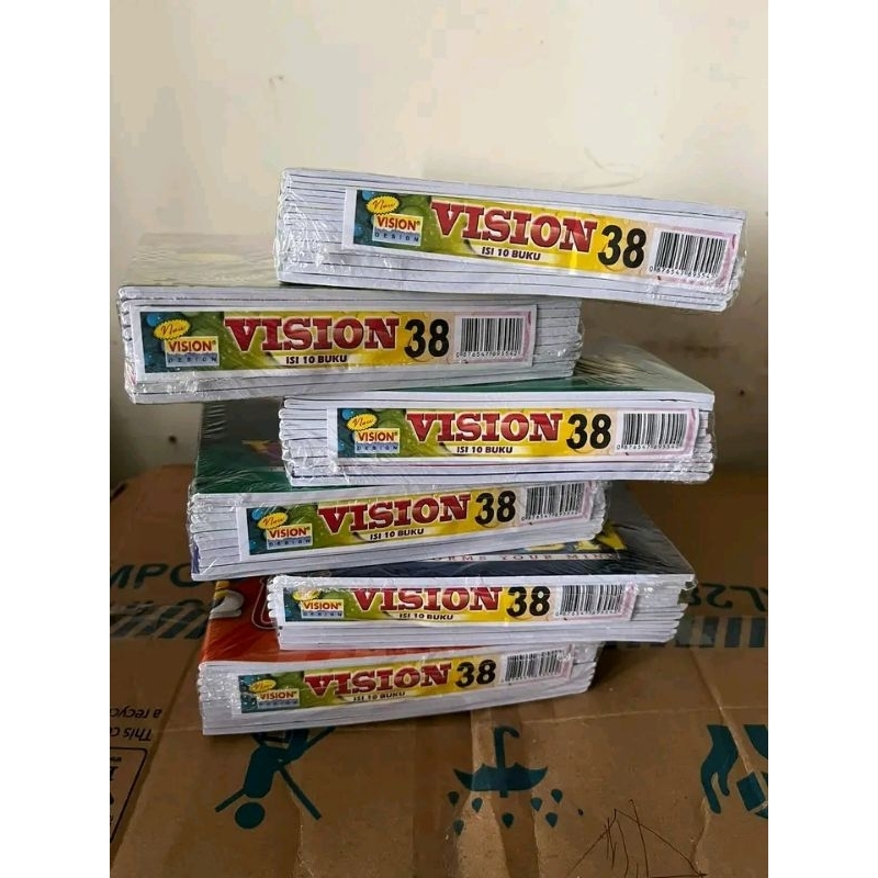 

Buku tulis Vision/Buku Sekolah Vision 38 lembar (1pack isi 10 Buah)/Buku Tulis halus Vision