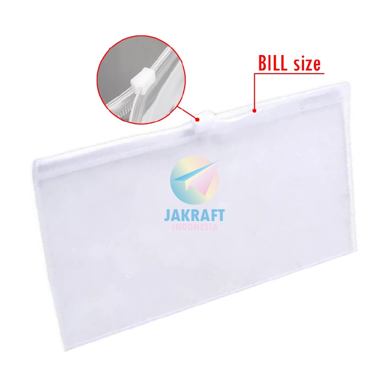 

TREND 1 Pcs Map Zipper Document Bag Bill JOYKO DCB5 Giro Tempat Pensil Alat Tulis SemiTransparan