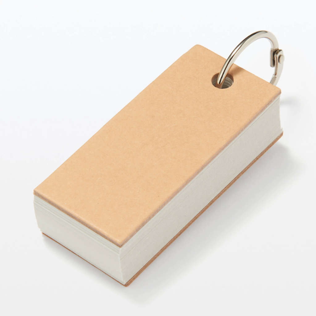 

Muji Flash Word Cards Study Card Kartu Belajar 100 Sheets Blank Paper Original Muji
