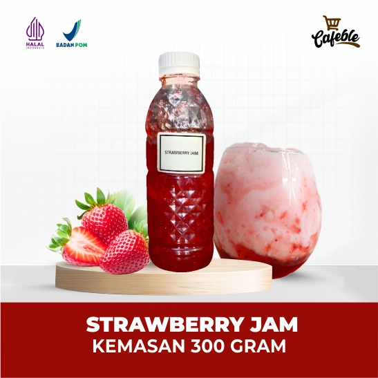 

Strawberry Jam Selai Stroberi Merek Mutiara Gemilang Indonesia kemasan 300 gram