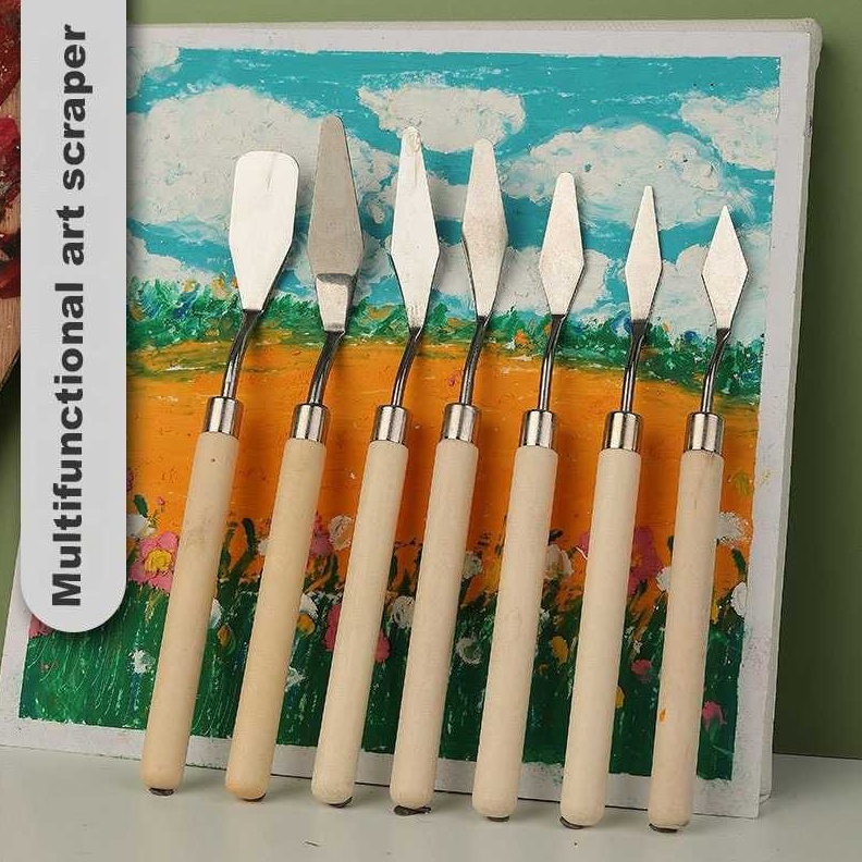 

SPESIAL APEN 7 PCS Pisau Palet Lukis Cat Akrilik Painting Scraper Knife JW7