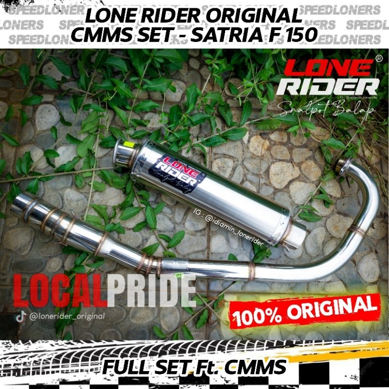 LONE RIDER ORIGINAL - Knalpot Lone Rider SATRIA FU - Cmms Set - SATRIA F 150