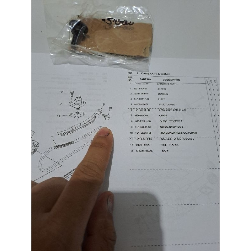 Baut Lidah Keteng Jupiter Z1 & Vega Force 54P-E2228-00