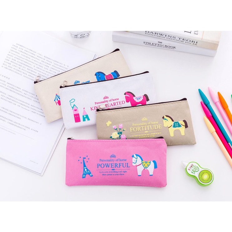 

READY STOCK Ennwen TP39 Tempat Pensil Royal Horse Tempat Kosmetik