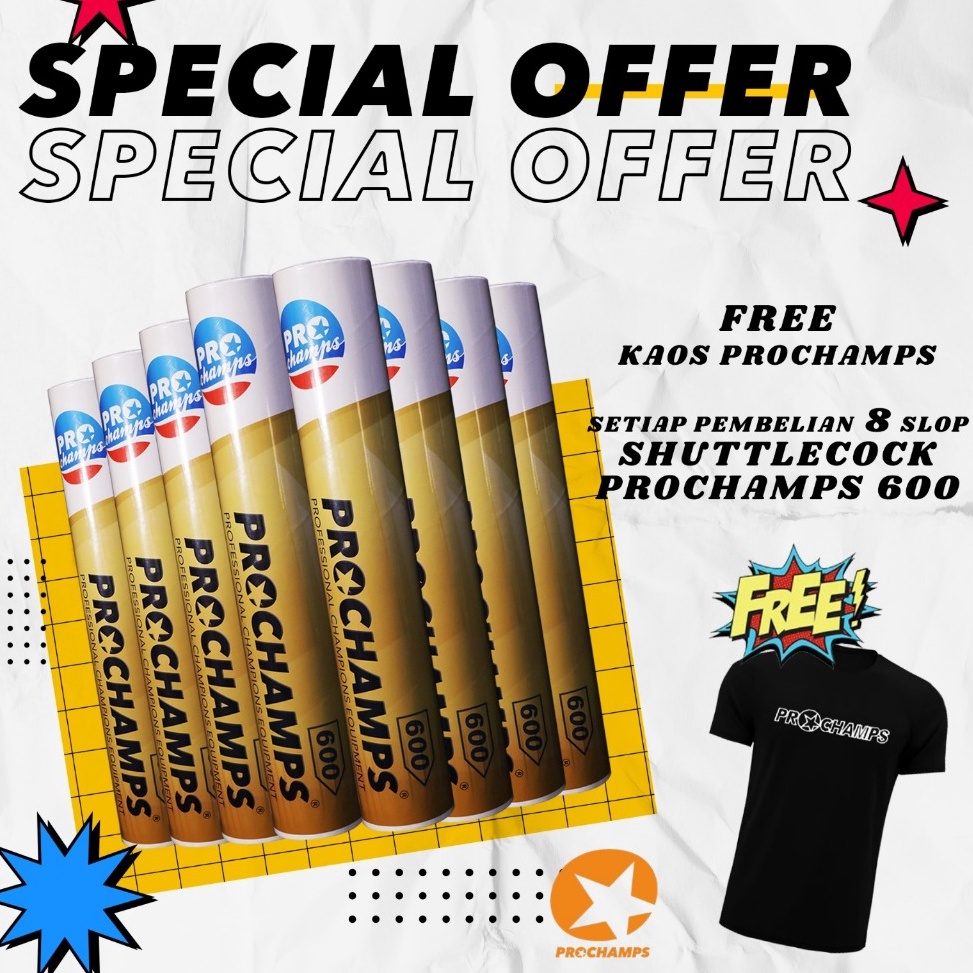 Paling Sesuai Prochamps 6  Pc 6  Pc6 Gold Shuttlecock Cock  Kok Badminton Original