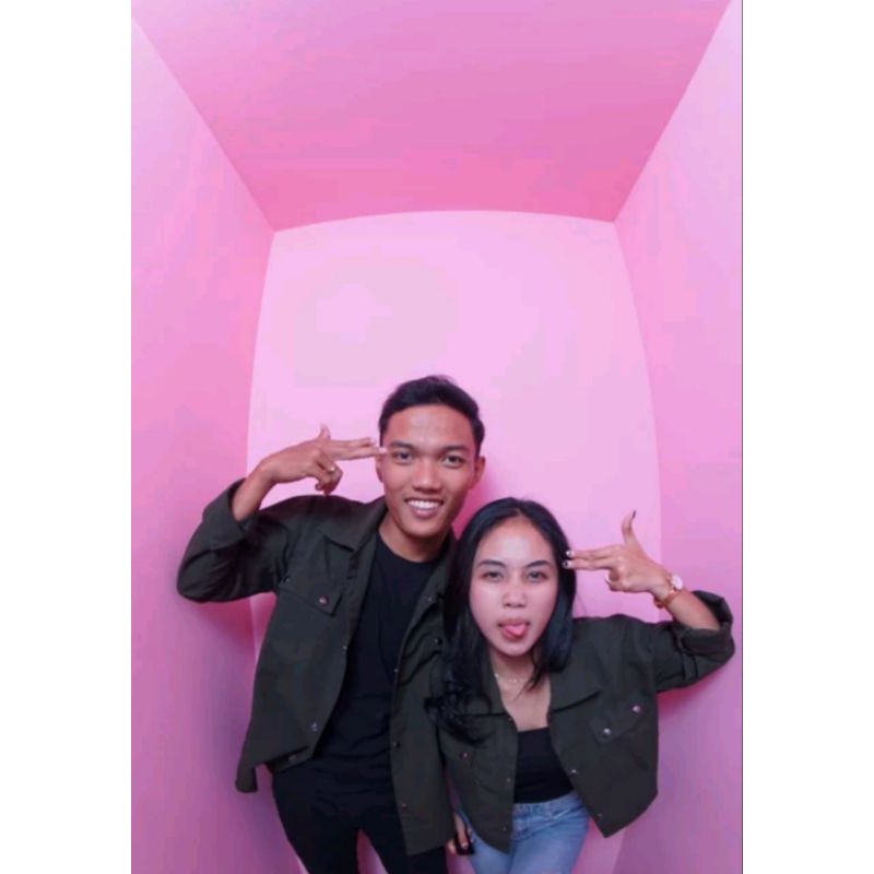 Trucker Jacket - Jaket Semi Parka Polos Pria Wanita Dewasa Distro Keren - Kemeja Outer Cewek Cowok K