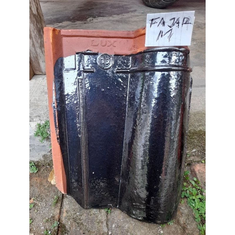 genteng morando jatiwangi glazur glasir glass black hitam brown