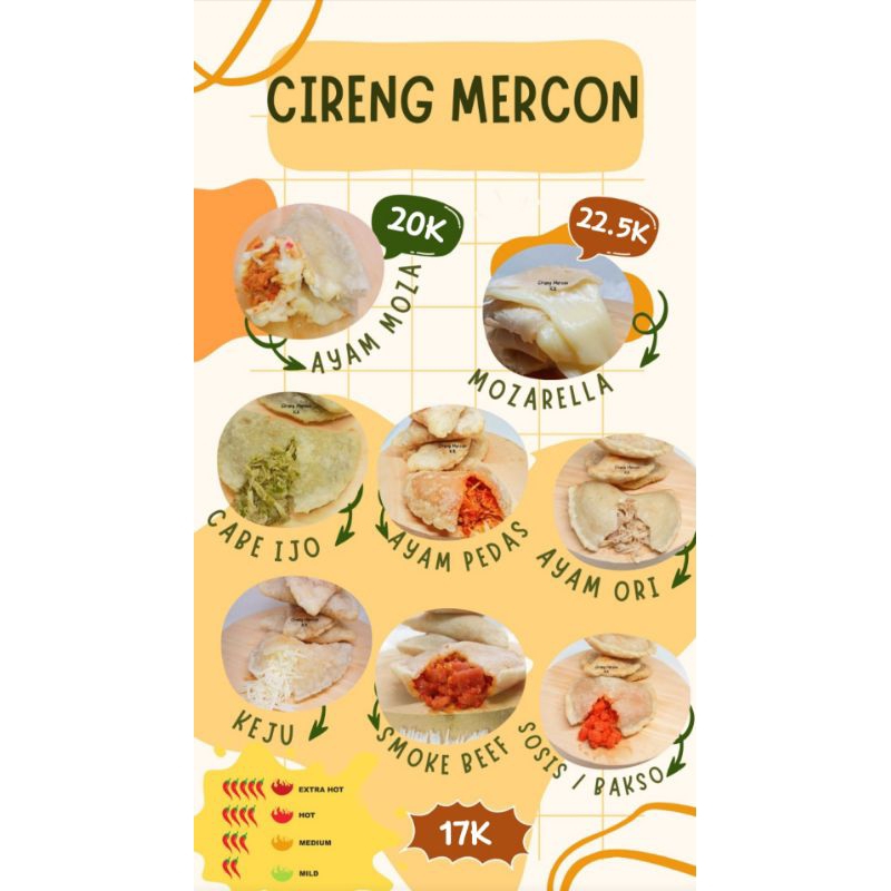 

Snack|Cemilan|Makanan|CIRENG MERCON | CIRENG ISI | CIRENG AYAM | CIRENG PEDAS