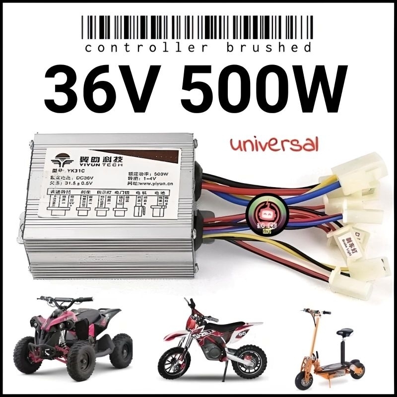 CONTROLLER 36V 500W BRUSHED KONTROLER 36VOLT 500WATT UNIVERSAL MINI TRAIL ELEKTRIK ATV ELECTRIC FANT