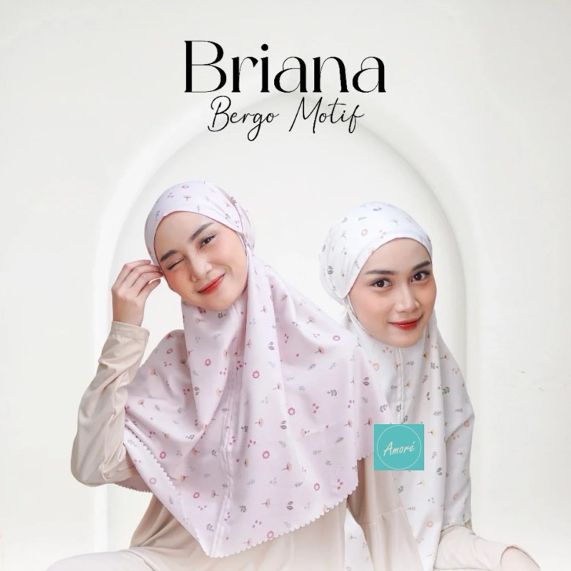 Briana bergo motif / bergo cotton premium